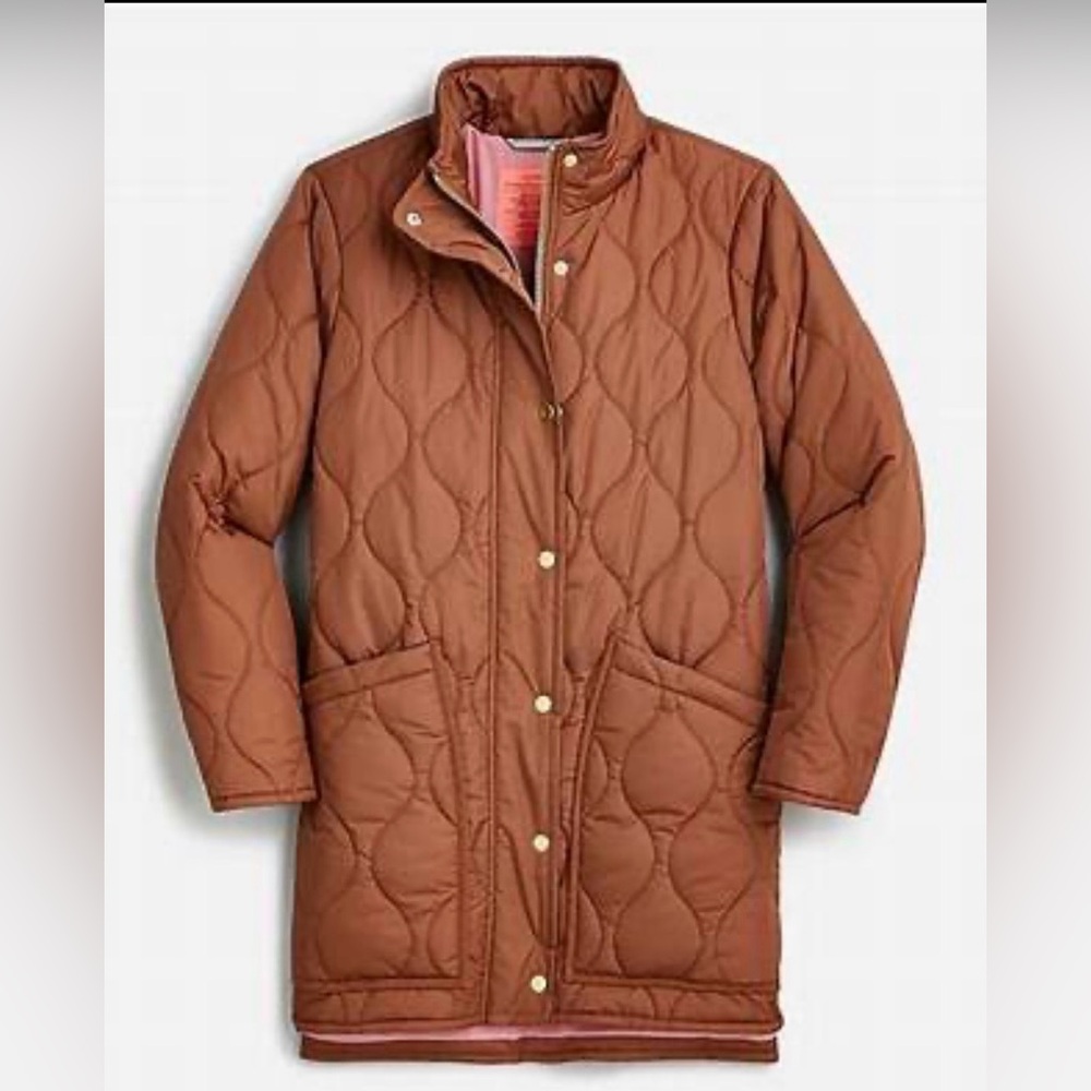 J. Crew NEW QUILTED COCOON PUFFER COAT